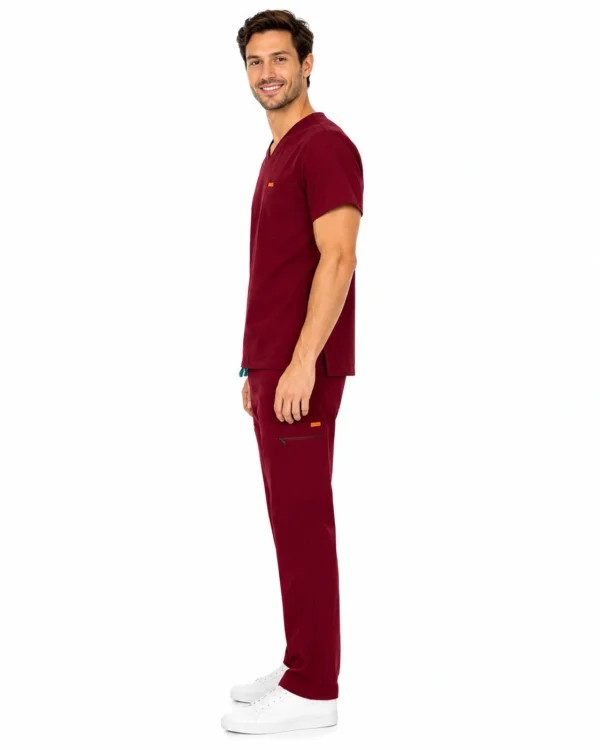 Bluza medicala de barbati Regular fit cu trei buzunare