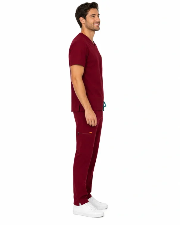 Bluza medicala de barbati Regular fit cu trei buzunare