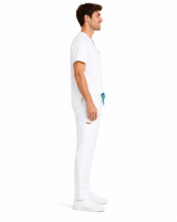 Bluza medicala de barbati Regular fit cu trei buzunare