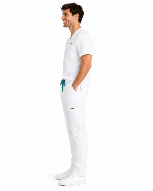 Bluza medicala de barbati Regular fit cu trei buzunare