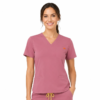roz slim dama bluza Bluza medicala de dama slim fit cu trei buzunare