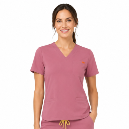Bluza medicala de dama slim fit cu trei buzunare