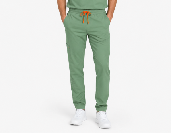 Pantalon medical de barbati slim fit cu zece buzunare